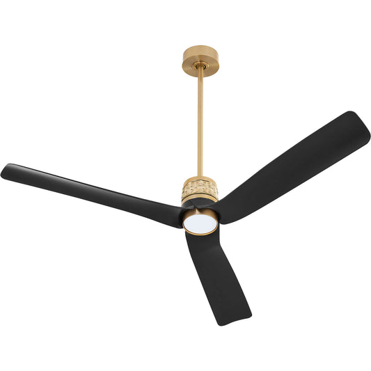 Levant Ceiling Fan by Cyan Design in aged brass, matte black. Made from steel, abs blades in a modern style.