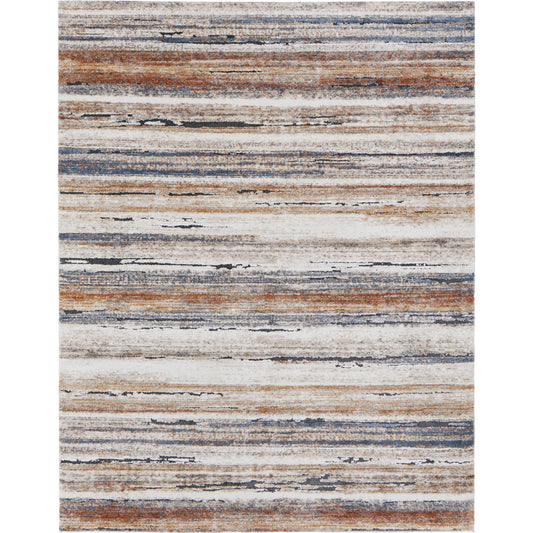 001 SI-2129649,SI-2129650,SI-2129651,SI-2129653 | Primary Silo | Gilmore Stripes Rug - 39MQF by Feizy in ivory, orange, gray. Made from polypropylene in a unique style.