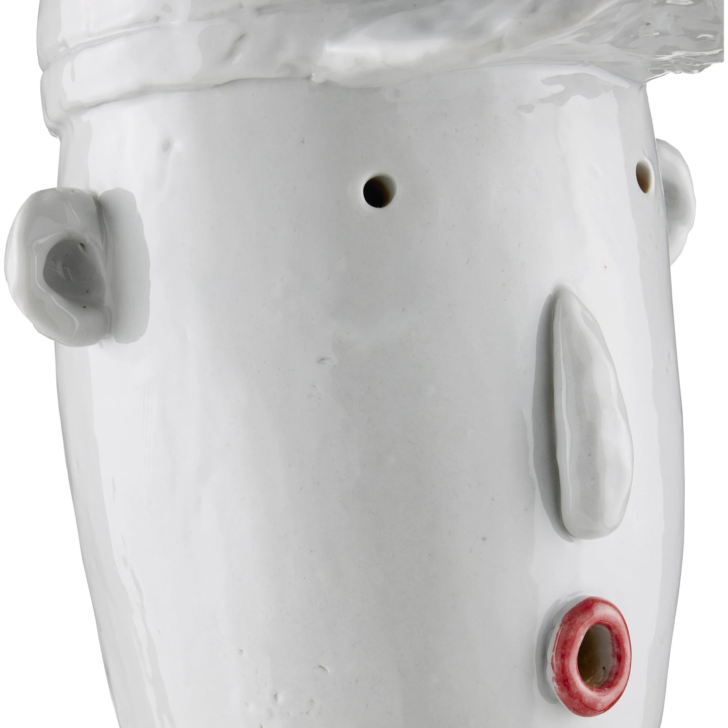 005 SI-1924199 | Closeup | Stan the Military Man by Currey and Company in off white, brown, red. Made from porcelain in a transitional style.