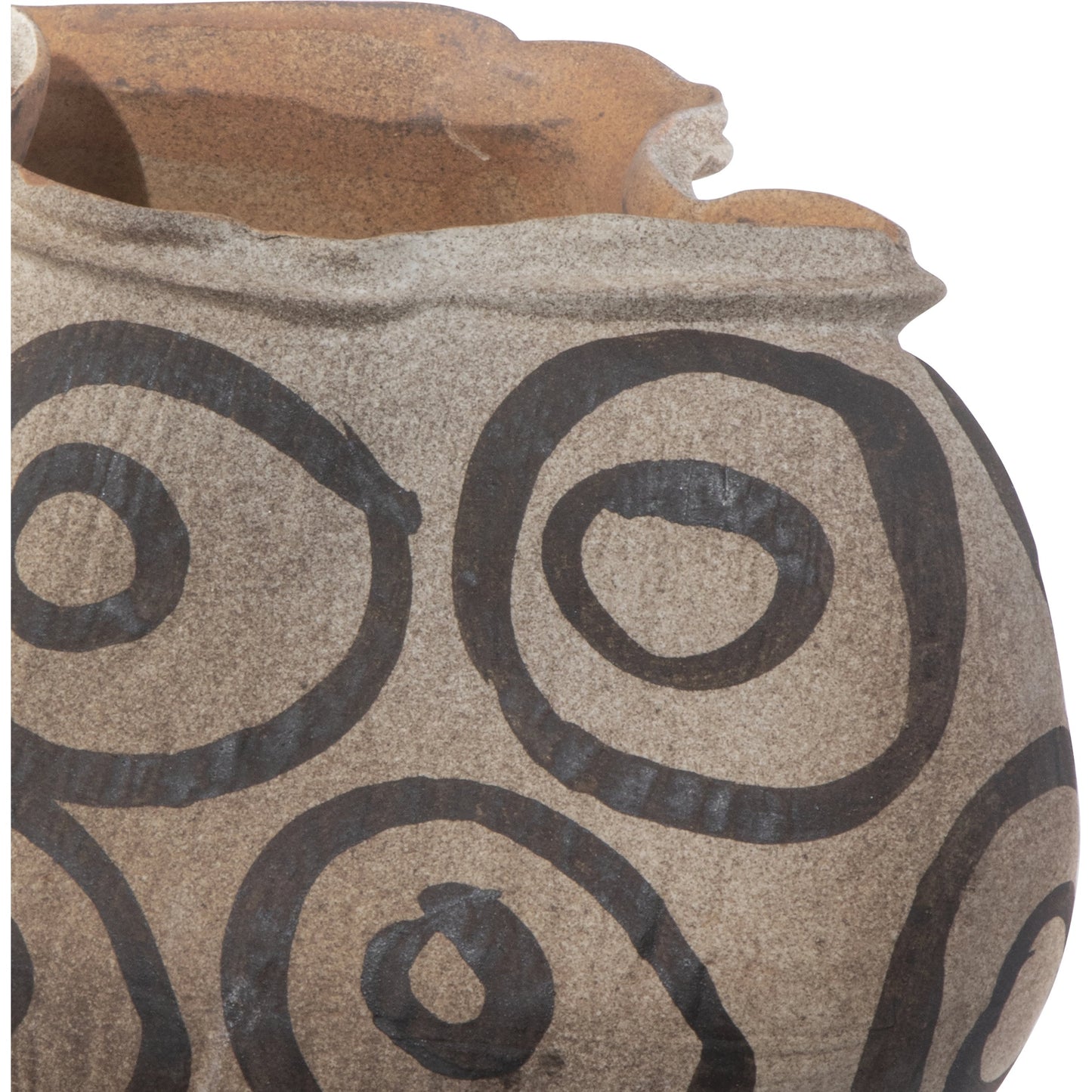 004 SI-2007765 | Additional Silo | Han Dynasty Bowl by Currey and Company in textured brown, light earth. Made from porcelain in a modern style.