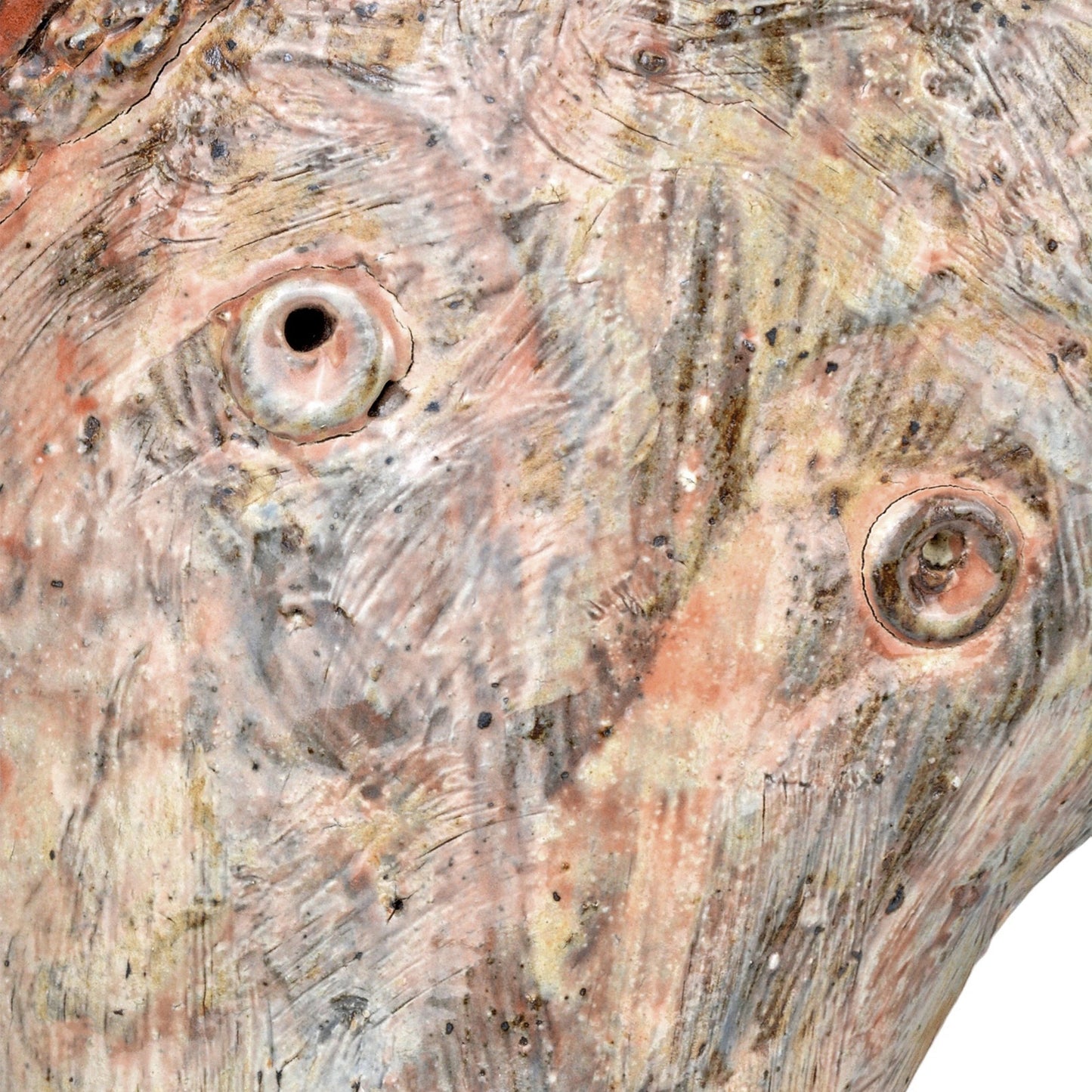 004 SI-2007758 | Closeup | Glazed Masks Set by Currey and Company in assorted ceramic glaze. Made from ceramic, iron in a modern style.