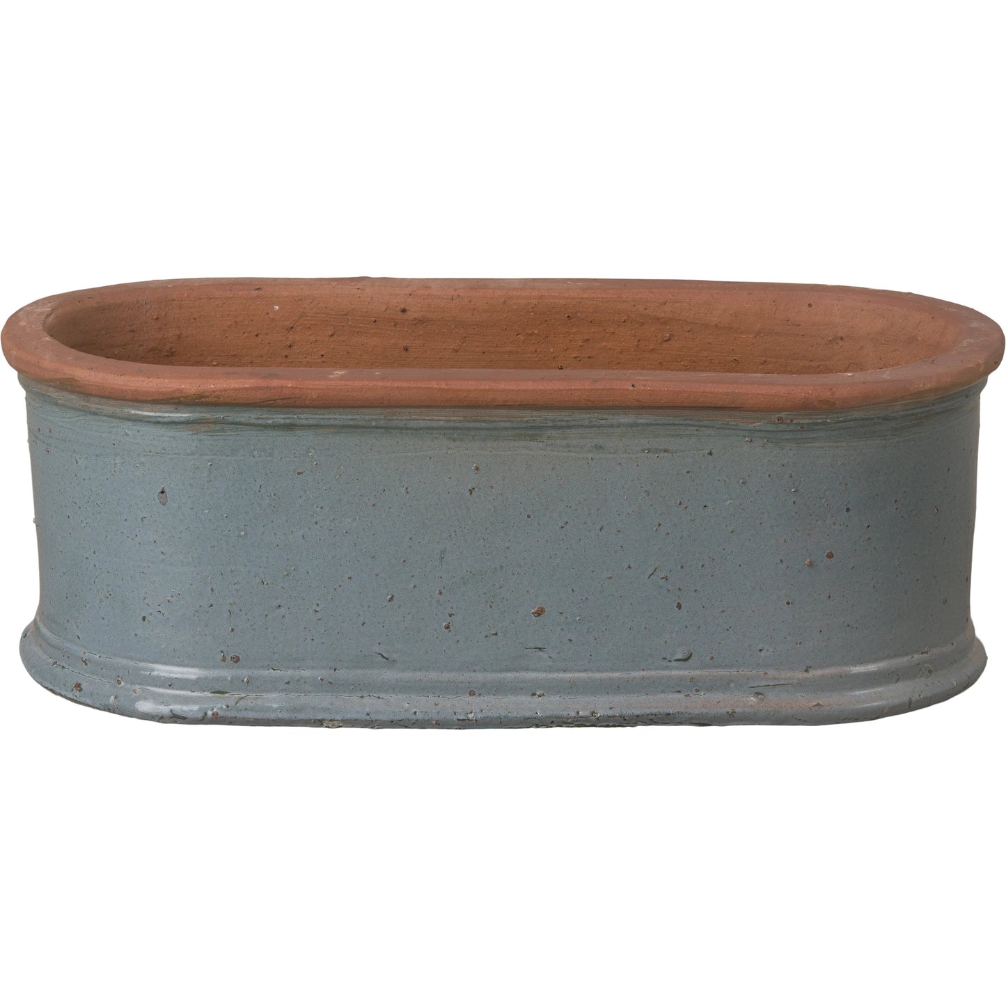 003 SI-2082252 | Additional Silo | Oval Window Box by Emissary USA in soft blue and glossy glaze. Made from ceramic in a cottage & farmhouse style.