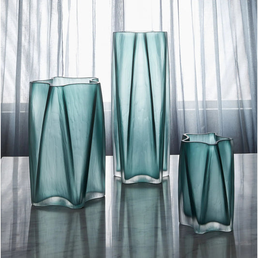 Hoku Vase by Cyan Design in green. Made from glass in a eclectic & global style.