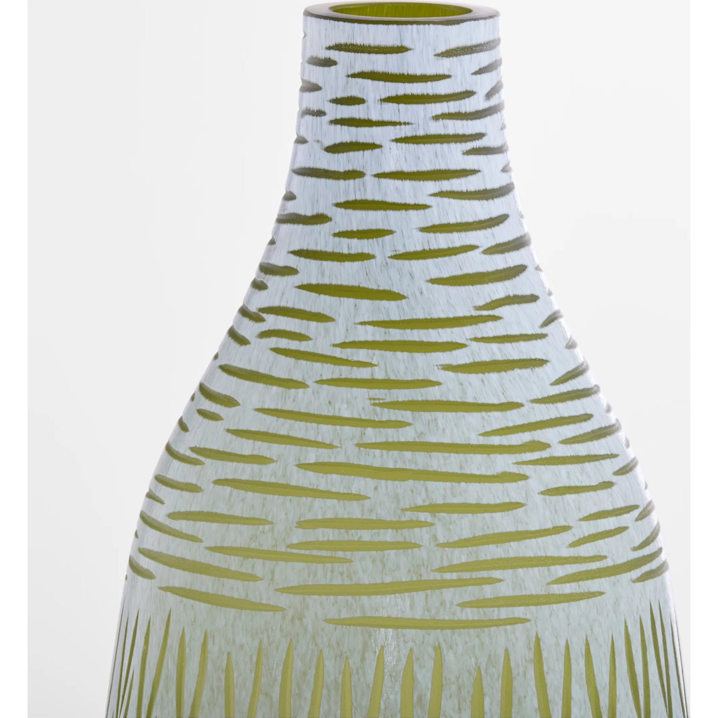 004 SI-2445028 | Closeup | Signo Vase by Cyan Design in green, white. Made from glass in a eclectic & global style.