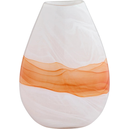 001 SI-2445009 | Primary Silo | Pacaya I Vase by Cyan Design in white, orange. Made from glass in a eclectic & global style.