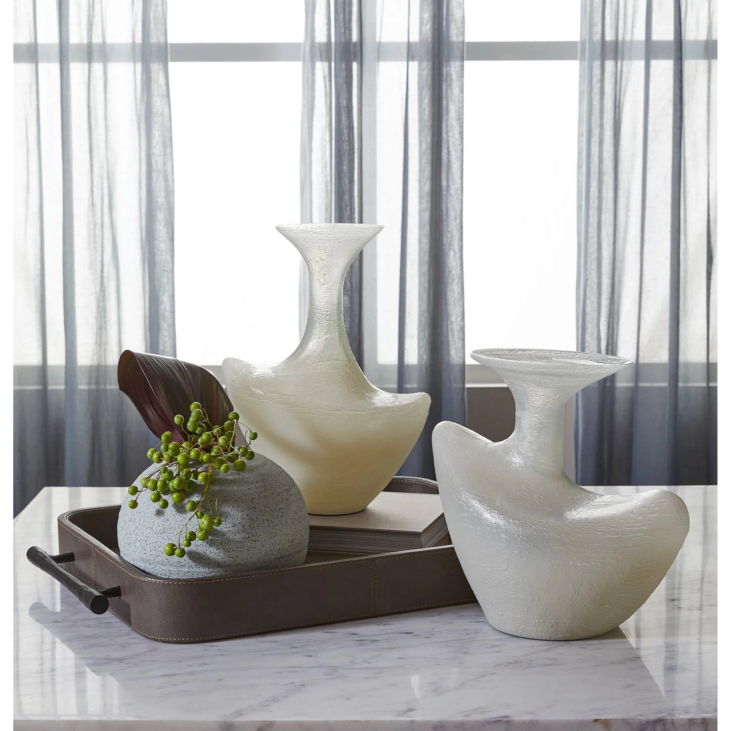 012 SI-2328792 | Lifestyle | Taku Bottle Vase by Cyan Design in icy teal. Made from glass in a transitional style.