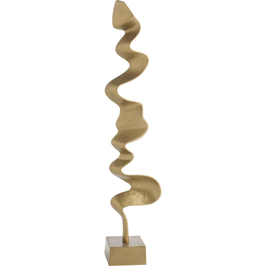 Andra Sculpture by Cyan Design in antique brass. Made from aluminum in a modern style.