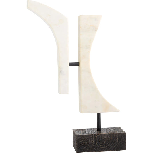 Rofinn Sculpture by Cyan Design in white, black. Made from marble, wood in a modern style.