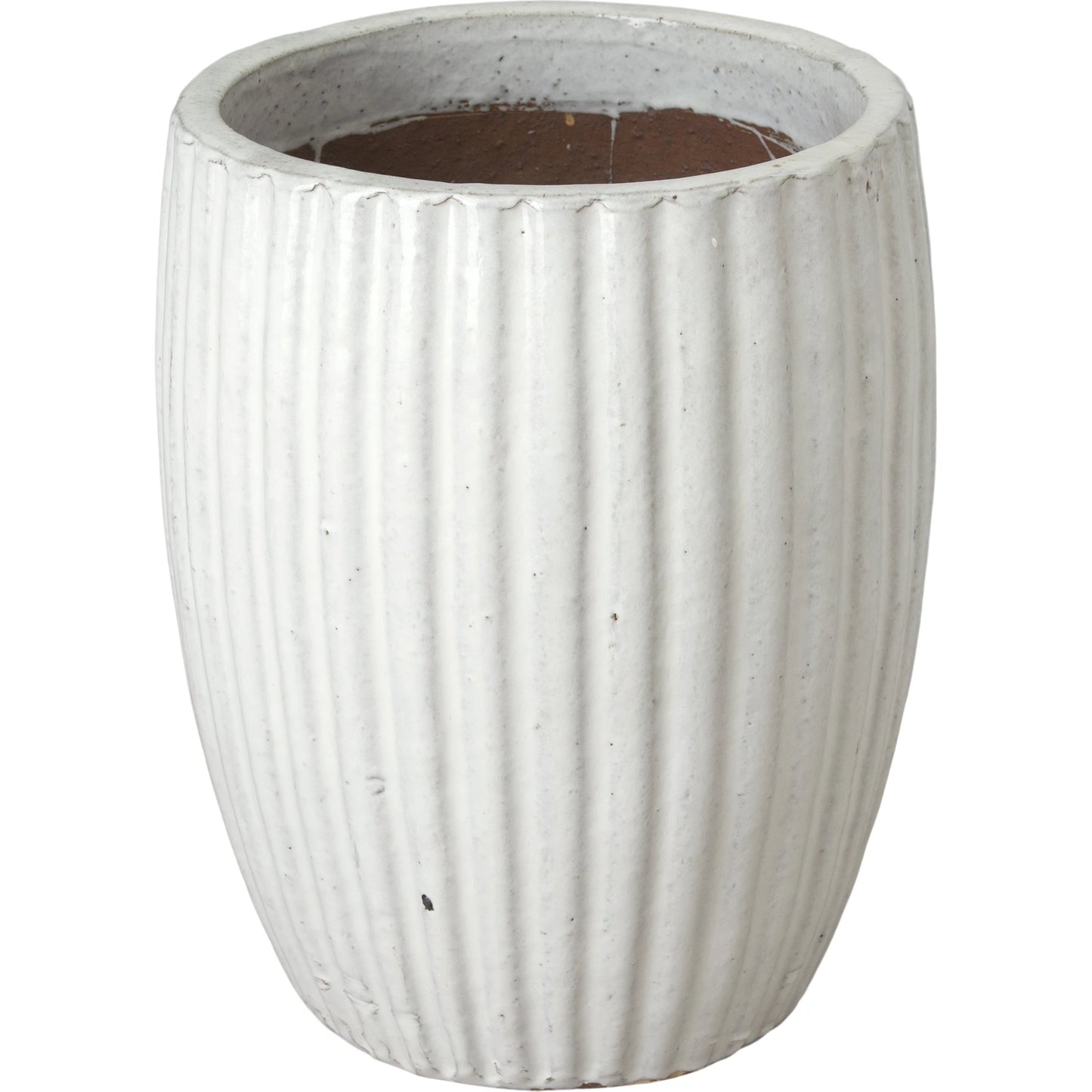 001 SI-2082274 | Primary Silo | Ridges Planter by Emissary in glossy glaze. Made from ceramic in a modern style.