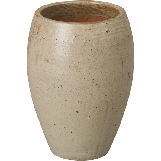 Arc Planter by Emissary USA in tropical sand and glossy glaze. Made from ceramic in a modern style.