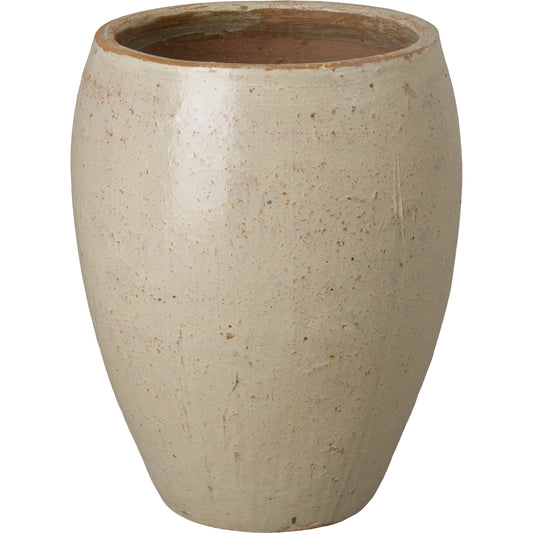 Arc Planter by Emissary USA in tropical sand and glossy glaze. Made from ceramic in a modern style.