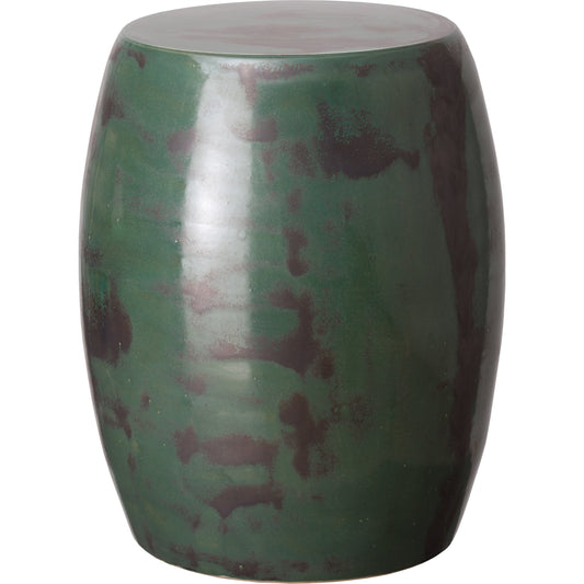 Smooth Round Garden Stool by Emissary USA in graphite green. Made from unique in a transitional style.