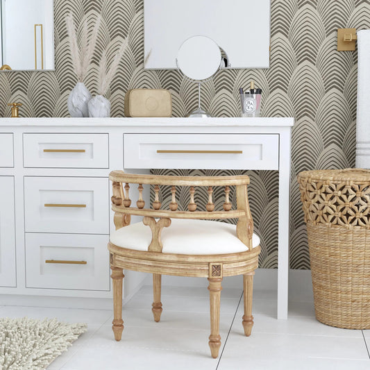 Hathaway Upholstered Vanity Seat by Butler Specialty Company. Made from unique in a traditional style.