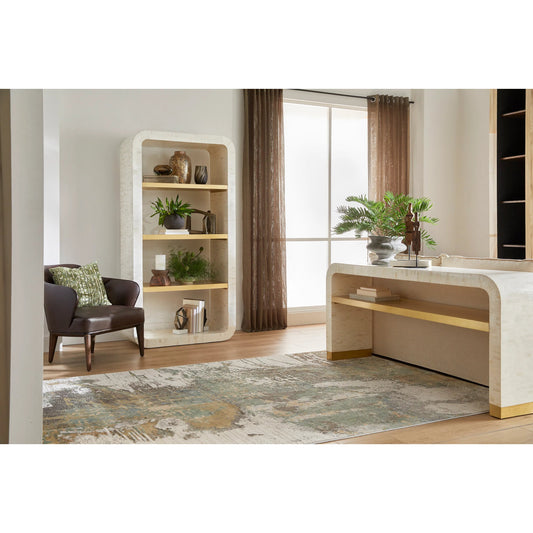 Cascada Etagere by Cyan Design in natural bone, brass. Made from natural bone, mdf, brass in a transitional style.