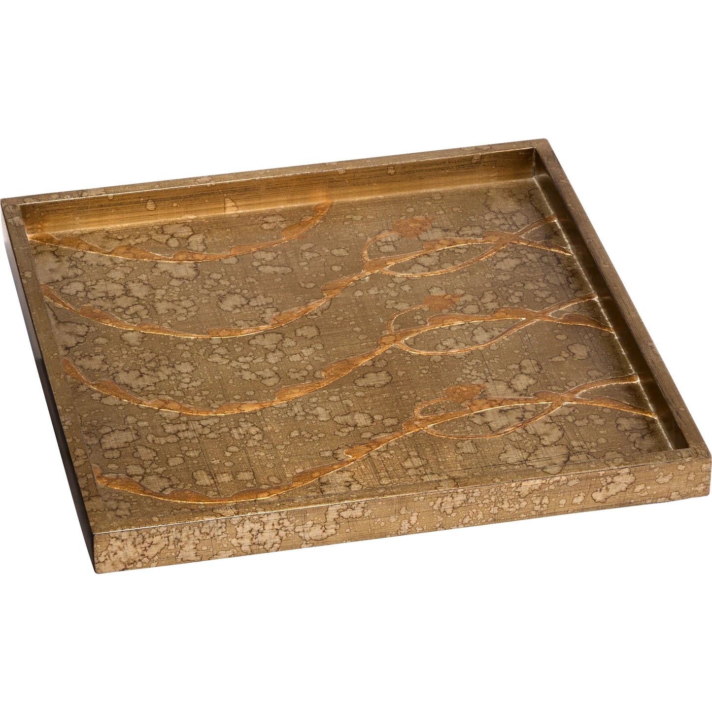 001 SI-2444949 | Primary Silo | Florence Square Tray by Cyan Design in bronze lacquer. Made from mdf in a unique style.