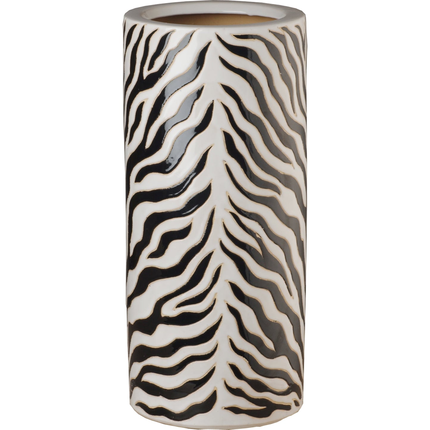001 S-301960 | Primary Silo | Zebra Umbrella Stand by Emissary in black, white. Made from unique in a modern style.