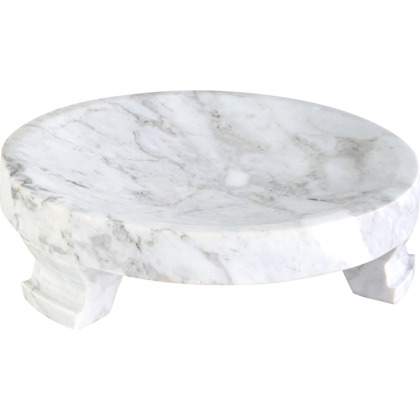 001 SI-2444992 | Primary Silo | Modern Paw Large Round Tray by Cyan Design in arabescato. Made from marble in a modern style.