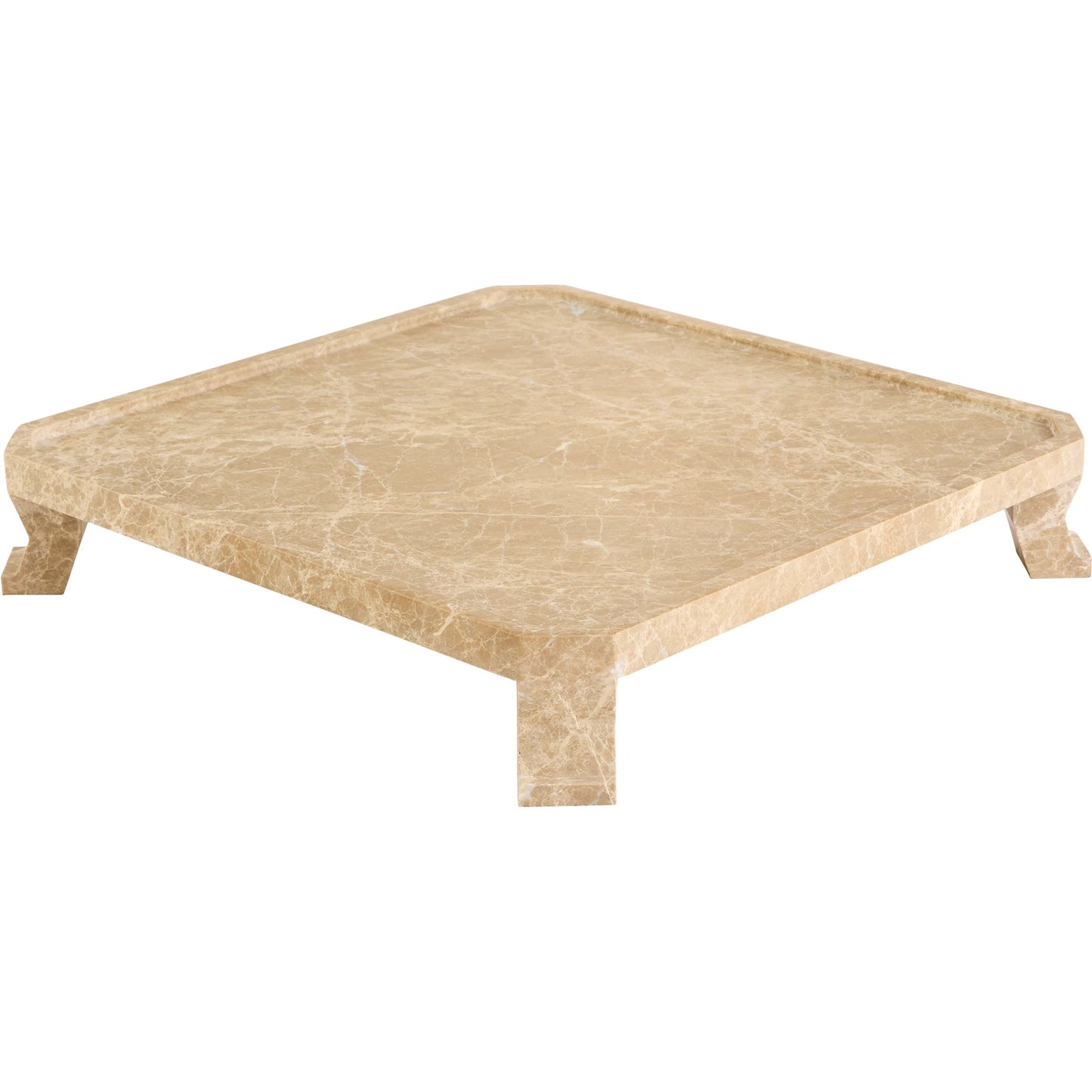 001 SI-2444995 | Primary Silo | Modern Paw Square Tray by Cyan Design in emperador. Made from marble in a modern style.