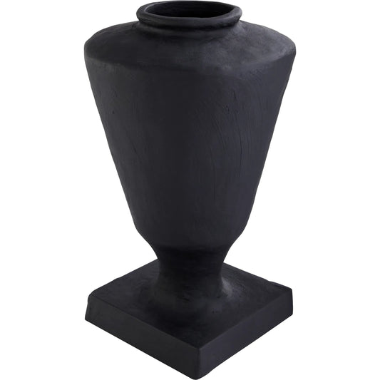 001 SI-2445036 | Primary Silo | Sparta Urn by Cyan Design in black. Made from ecomix in a rustic style.