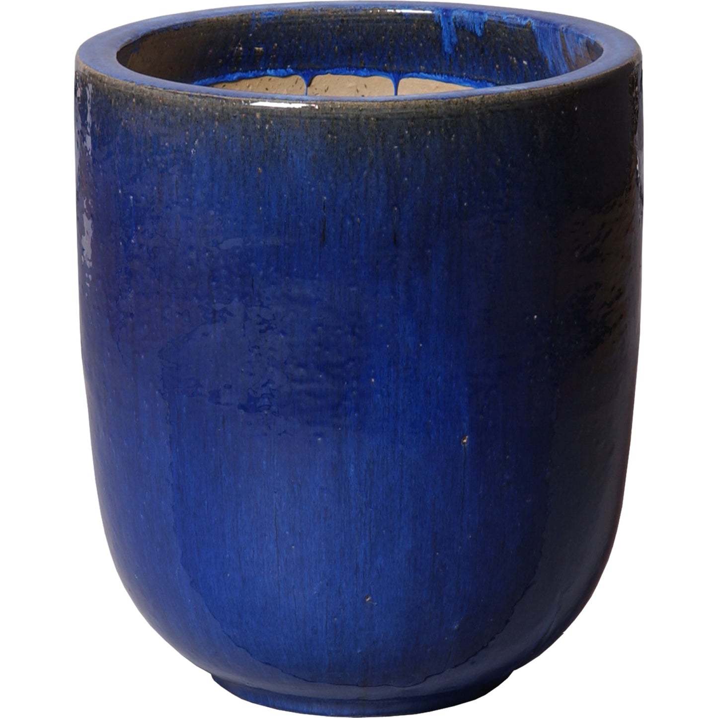 006 S-301446 | Additional Silo | Round Planter by Emissary USA in glossy glaze. Made from ceramic in a traditional style.