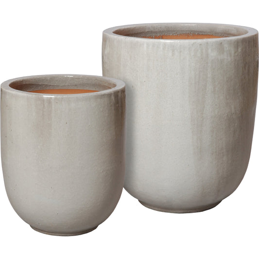 Round Pots - 12474 (Set of 2) by Emissary USA in solid gray. Made from unique in a eclectic & global style.