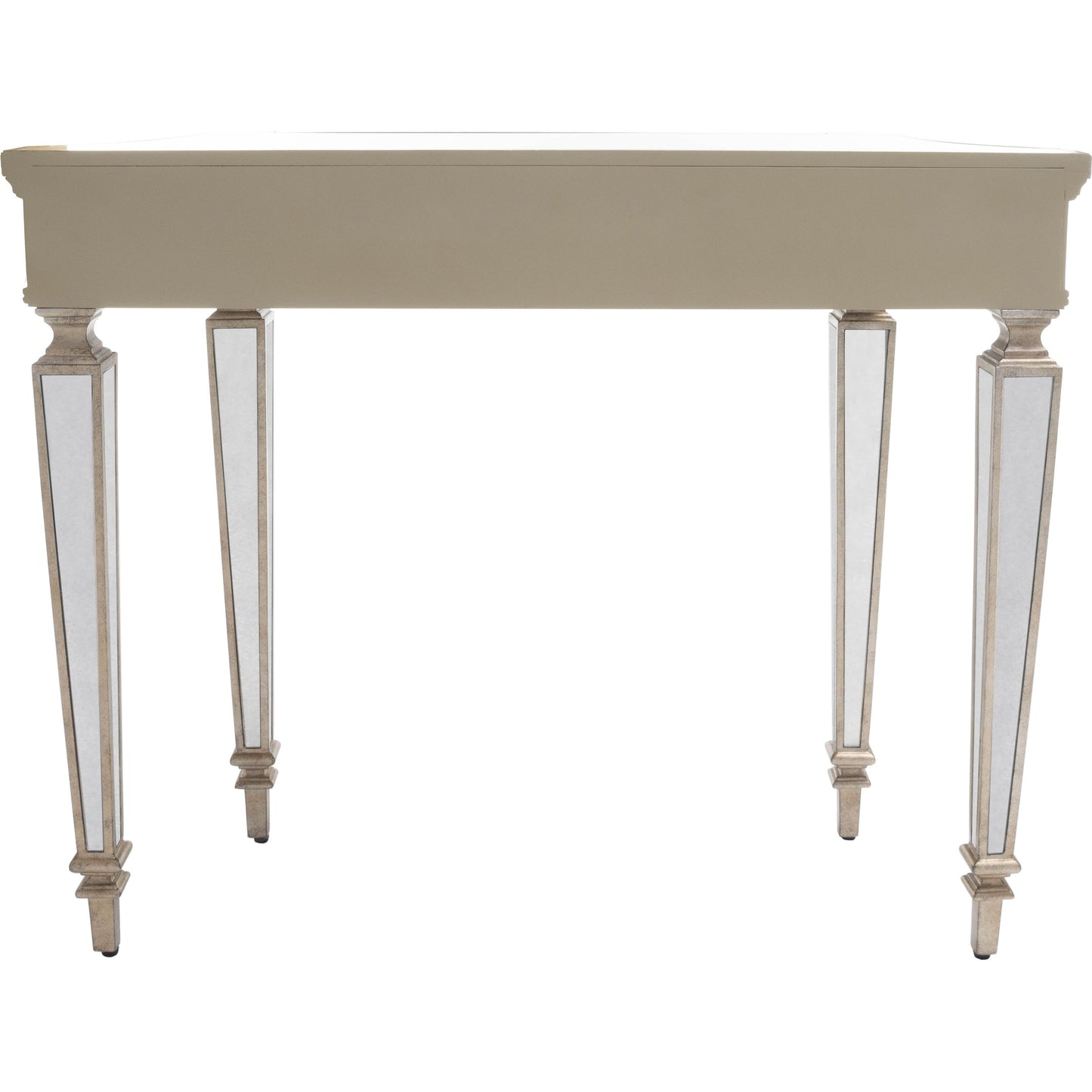 009 O-BUTLER-1251146 | Additional Silo | Garbo Mirrored Console Table by Butler Specialty Company in silver and mirror. Made from poplar solids, mdf, antique mirrored glass in a traditional style.