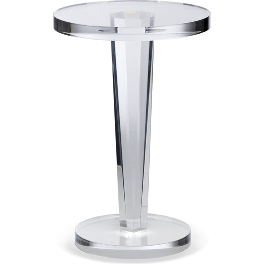 Liora Side Table by Interlude Home in clear. Made from acrylic in a modern style.