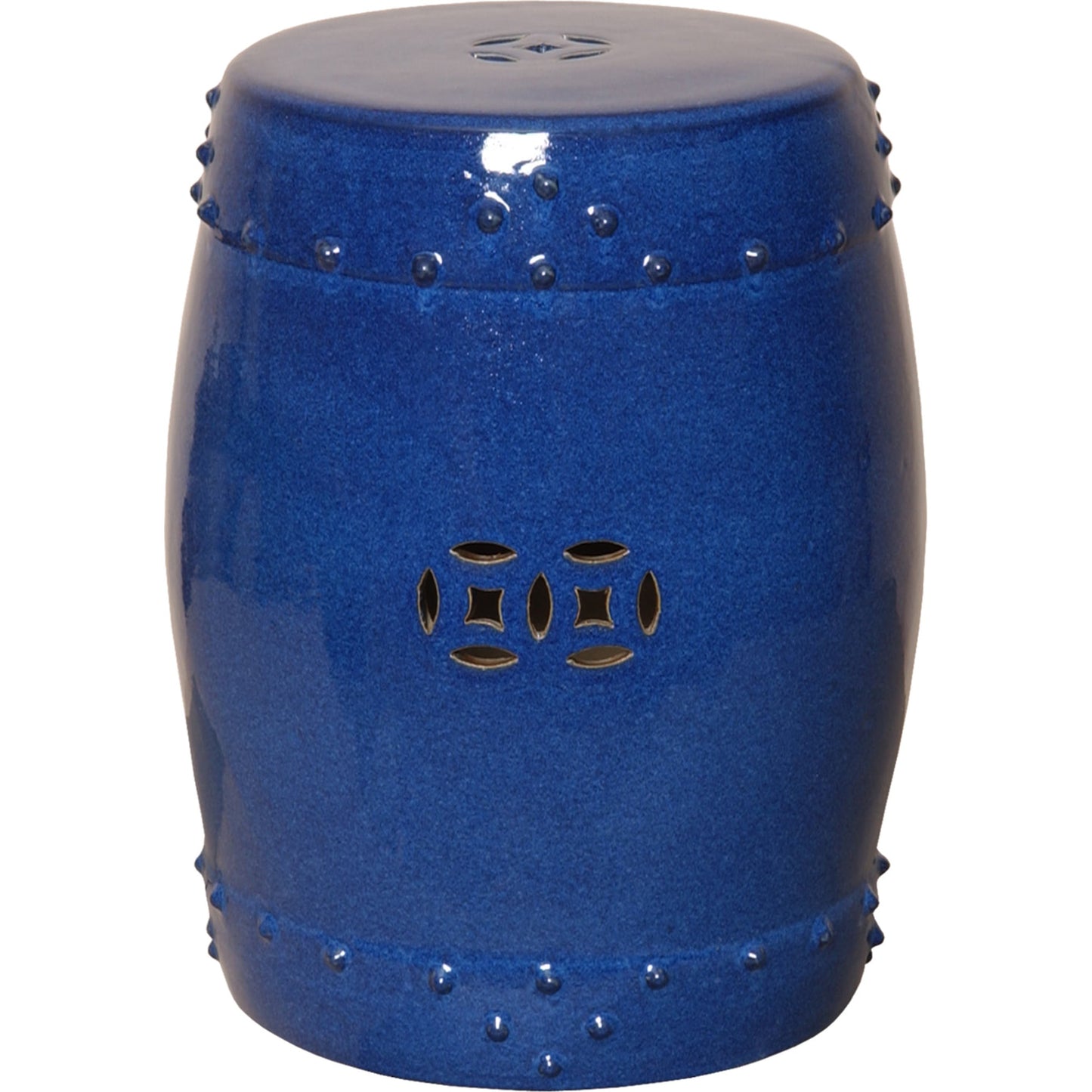 001 S-300670 | Primary Silo | Large Drum Garden Stool by Emissary. Made from unique in a eclectic & global style.