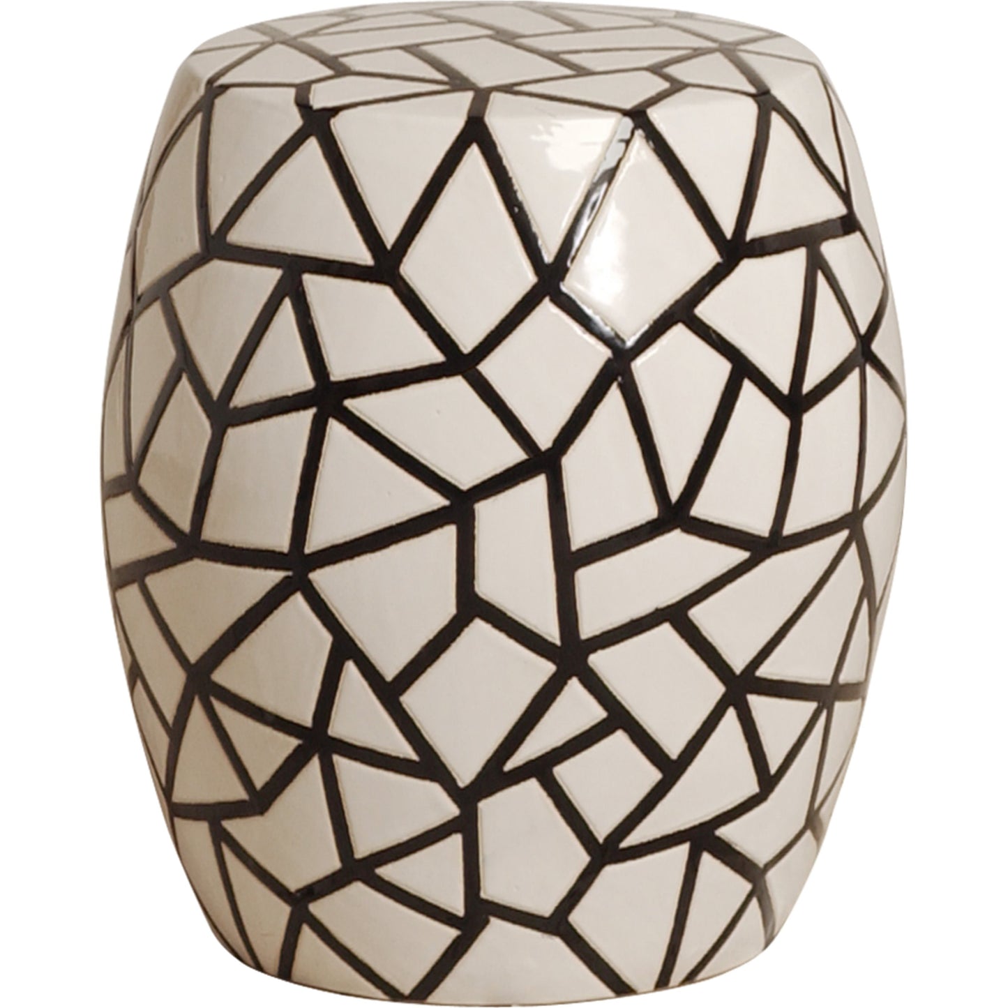 001 S-300525 | Primary Silo | Ice Ray Garden Stool by Emissary in black, white. Made from unique in a modern style.