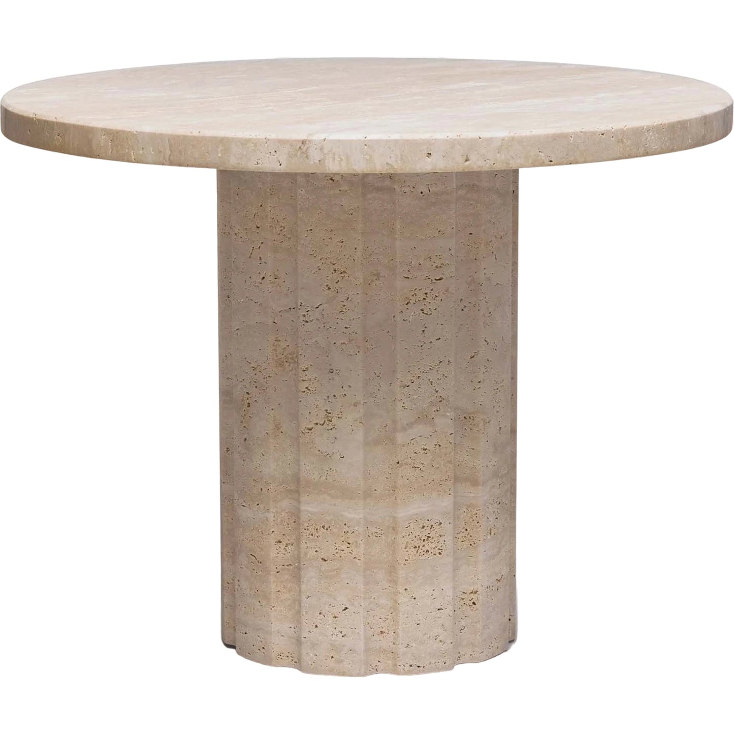 001 SI-2122623 | Additional Silo | Amerigo Side Table by Interlude Home in raw travertine. Made from travertine in a modern style.