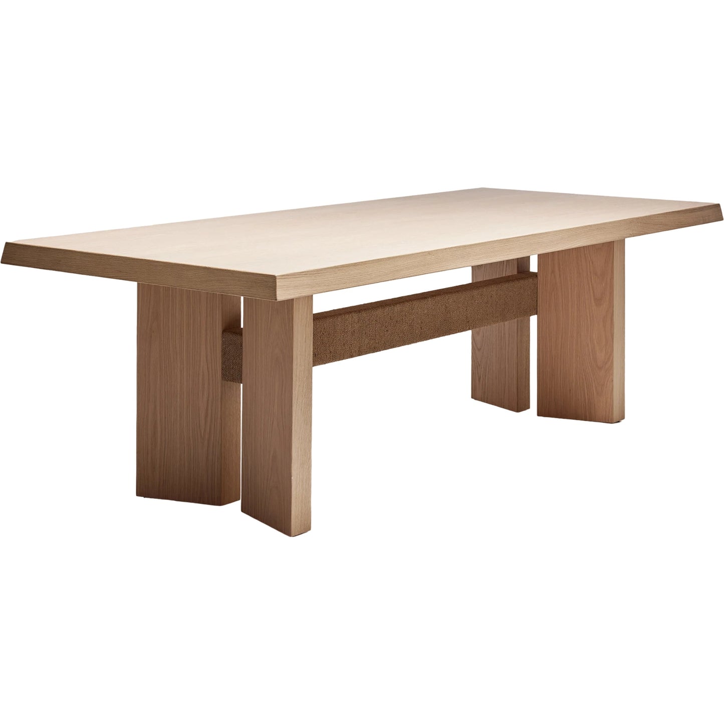 001 SI-2130783 | Primary Silo | Lummus Dining Table by Interlude Home in saddle, natural jute. Made from oak, jute in a modern style.