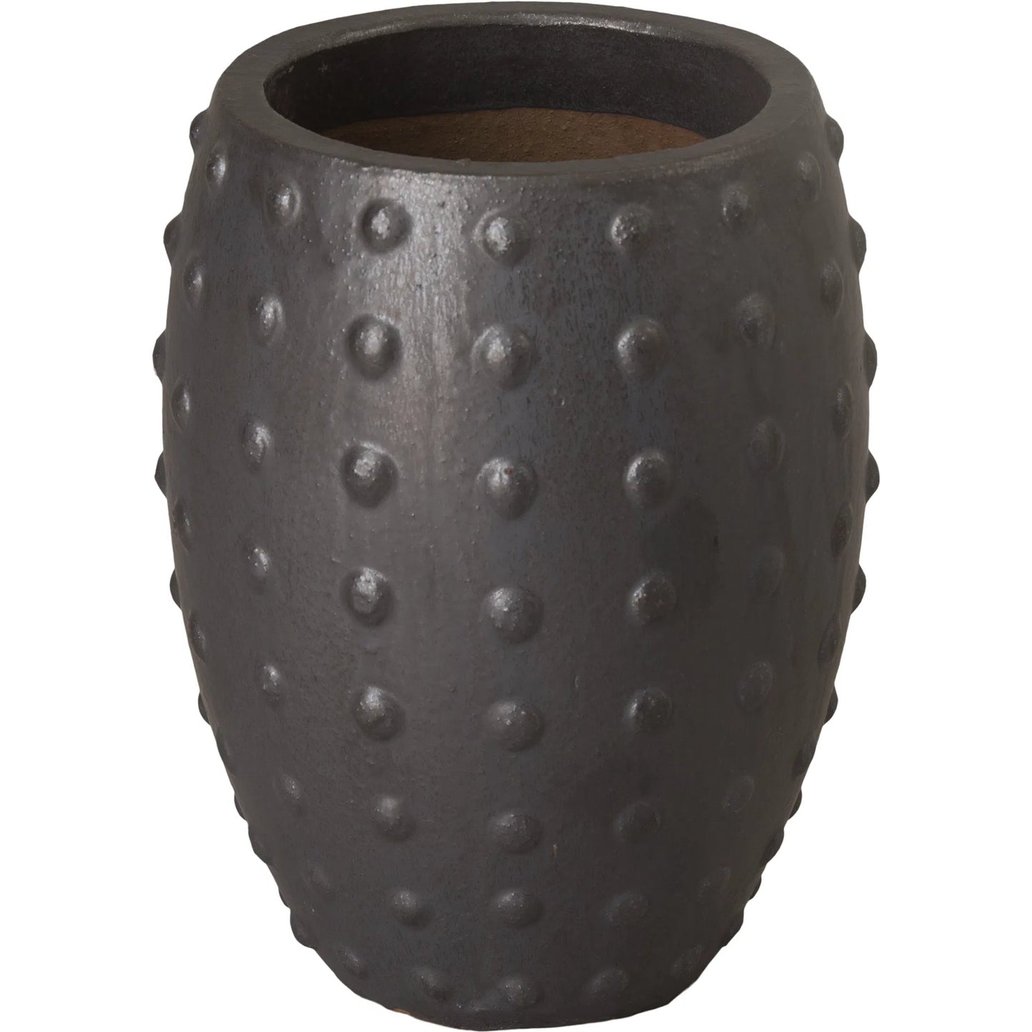000 SI-2630488 | Primary Silo | Round Indoor/Outdoor Stud Pot by Emissary in glossy glaze. Made from ceramic in a unique style.