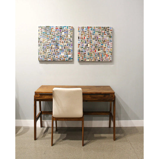 Remix Writing Desk by LH Imports in brown. Made from solid acacia, veneer in a modern style.