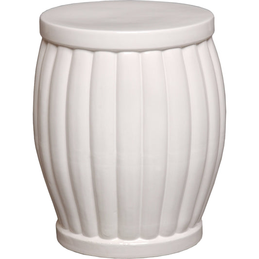 Large Fluted Garden Stool by Emissary USA. Made from unique in a modern style.