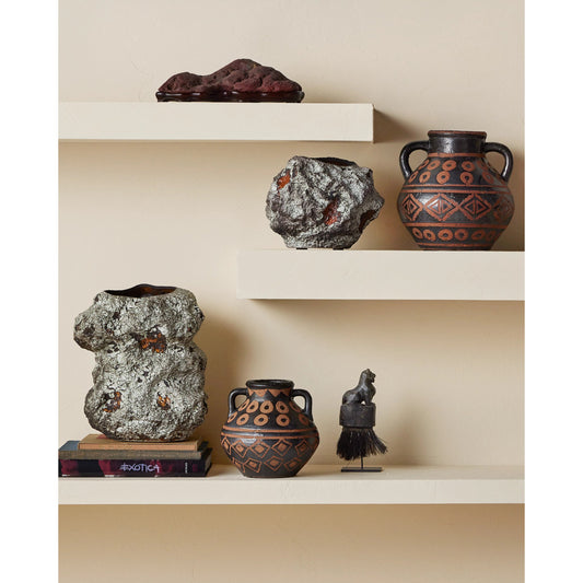 Nought Vase Set by Currey and Company in black, brown. Made from terracotta in a eclectic & global style.