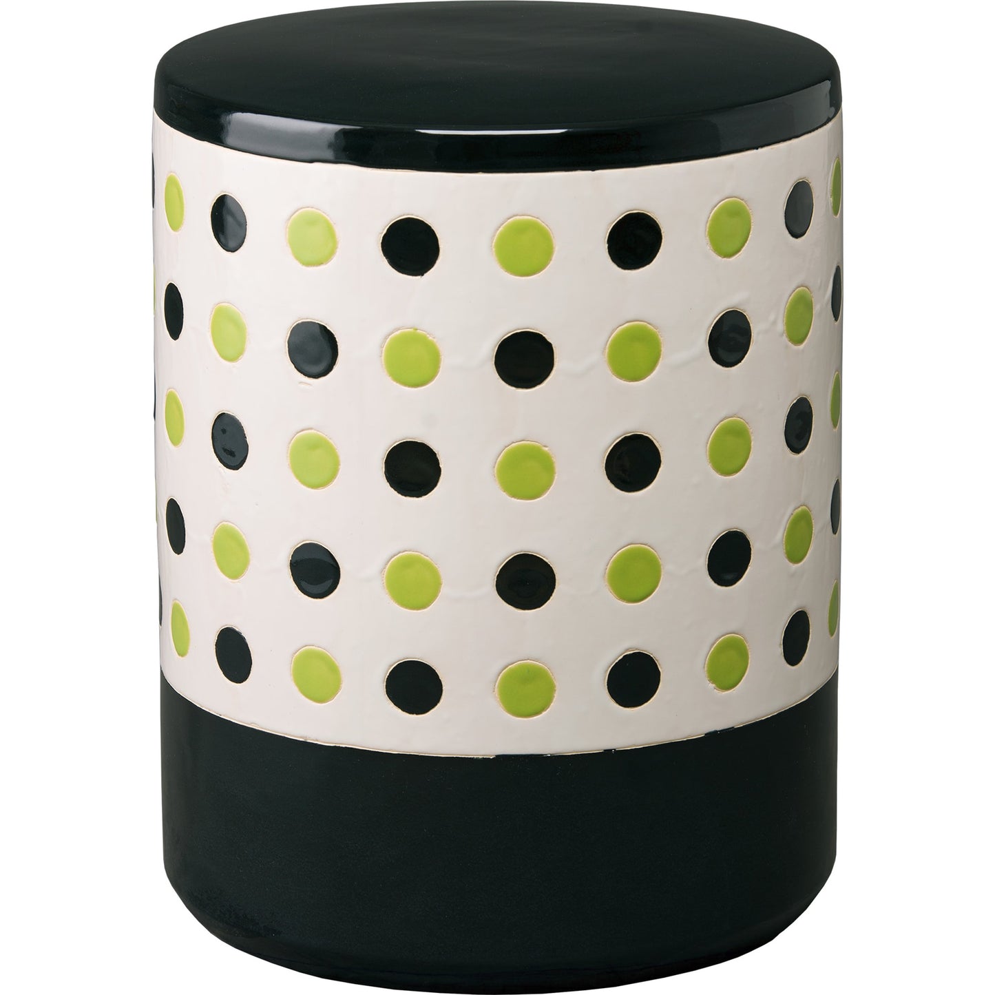 003 S-301127 | Primary Silo | Polka Dot Garden Stool by Emissary in willow green. Made from unique in a modern style.