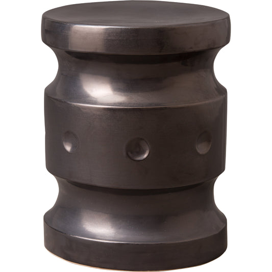 Spindle Garden Stool by Emissary USA in glossy glaze. Made from ceramic in a modern style.