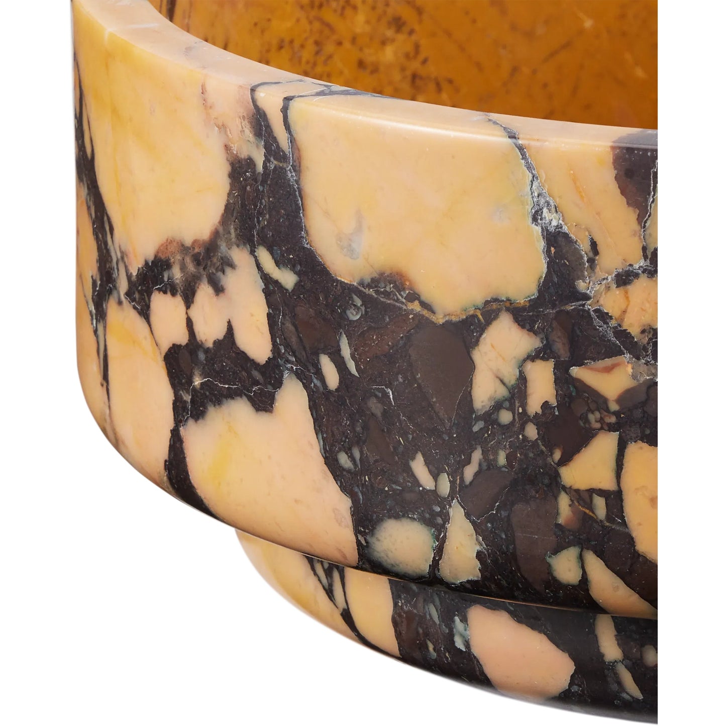 007 SI-2257220 | Closeup | Digby Bowl by Currey and Company in natural. Made from purple breccia in a modern style.