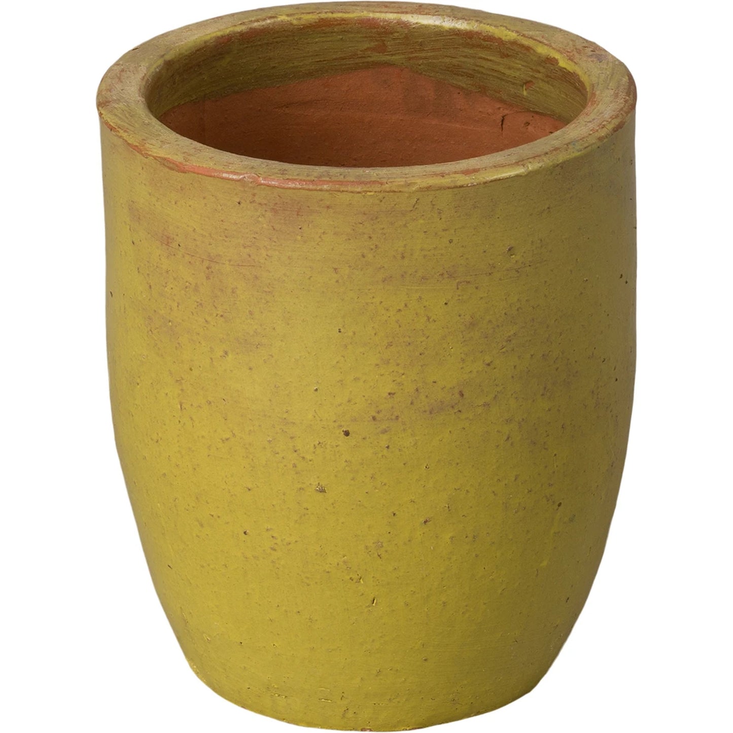 001 SI-2082262 | Additional Silo | 15" Round Ceramic Planter by Emissary USA in yellow and glossy glaze. Made from ceramic in a modern style.