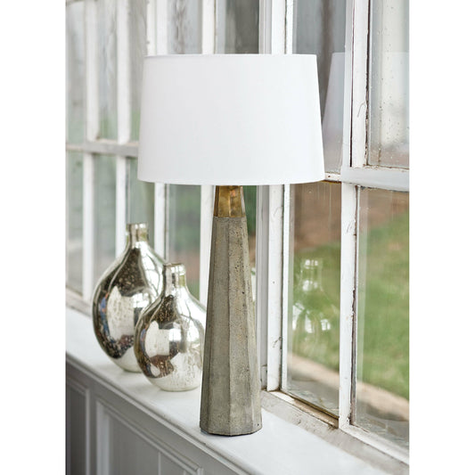 Beretta Concrete Table Lamp by Regina Andrew in gray. Made from concrete in a modern style.