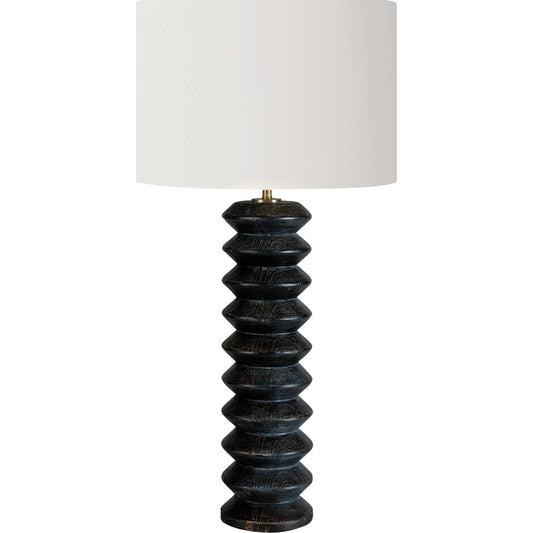 001 S-286678 | Primary Silo | Accordion Table Lamp by Regina Andrew in ebony and ebony. Made from wood in a modern style.