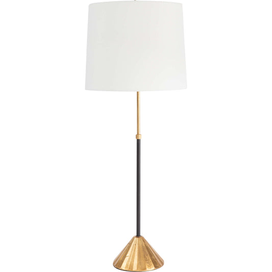 Parasol Table Lamp by Regina Andrew in gold and gold leaf. Made from aluminum in a modern style.