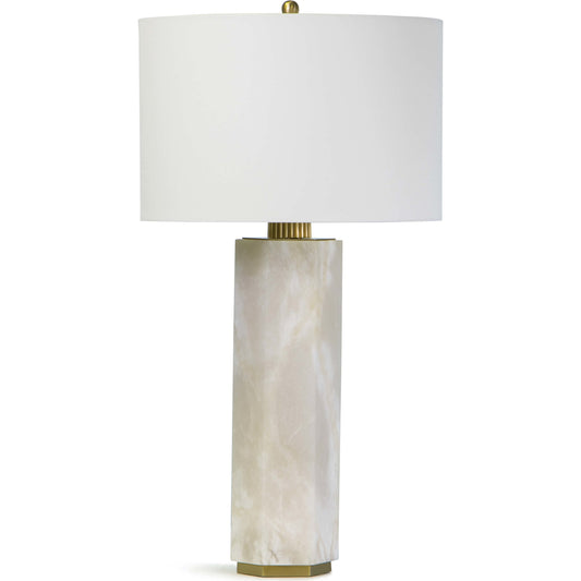 001 S-341577 | Primary Silo | Gear Alabaster Table Lamp by Regina Andrew in white, natural. Made from alabaster in a modern style.