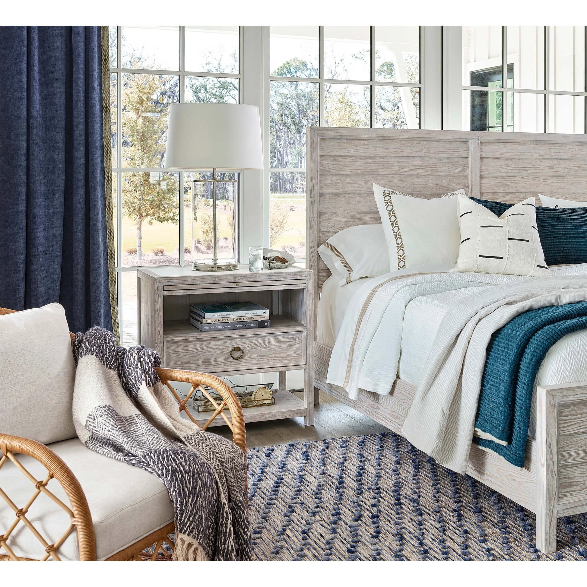 Magelian Glass Table Lamp by Regina Andrew in clear. Made from glass in a coastal style.