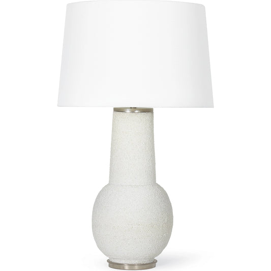 Lizza Table Lamp by Regina Andrew in white. Made from glass in a modern style.
