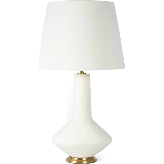 Kayla Table Lamp by Regina Andrew in white. Made from ceramic in a modern style.