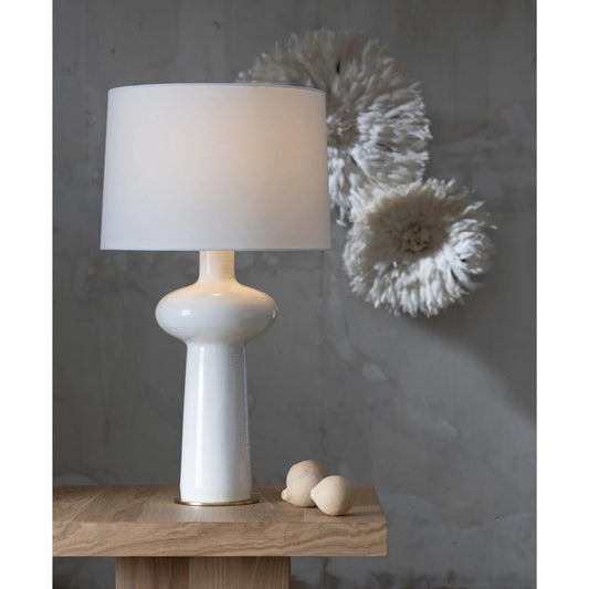 Sabina Ceramic Table Lamp by Regina Andrew in ivory. Made from ceramic in a modern style.