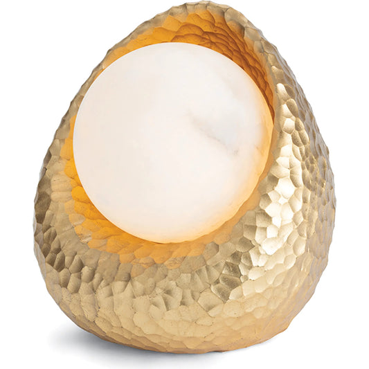 Nest Mini Lamp by Regina Andrew in gold leaf. Made from resin in a modern style.