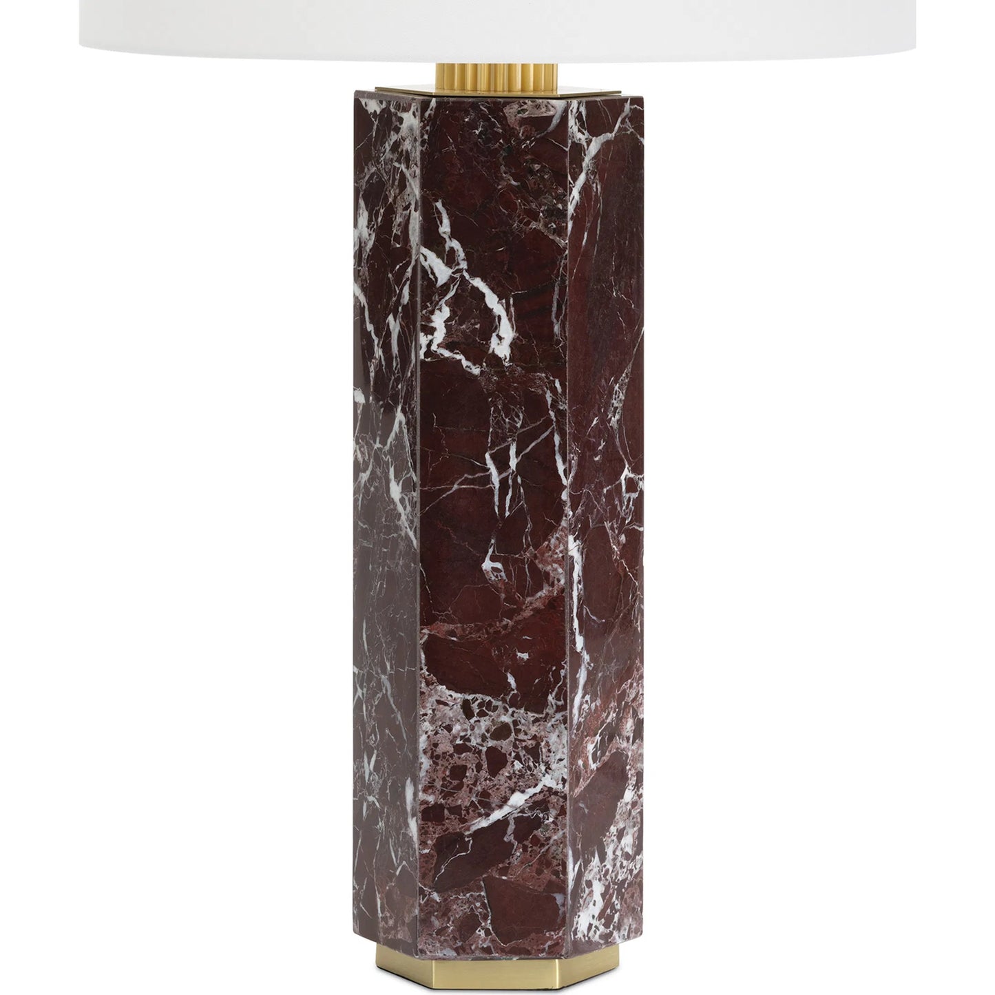 002 SI-2262627 | Closeup | Nico Marble Table Lamp by Regina Andrew in brown. Made from marble in a unique style.