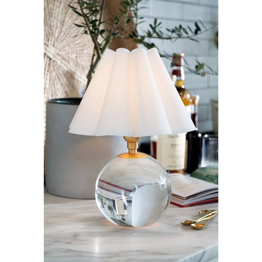 Giorgio Crystal Mini Lamp, White by Regina Andrew. Made from crystal in a modern style.
